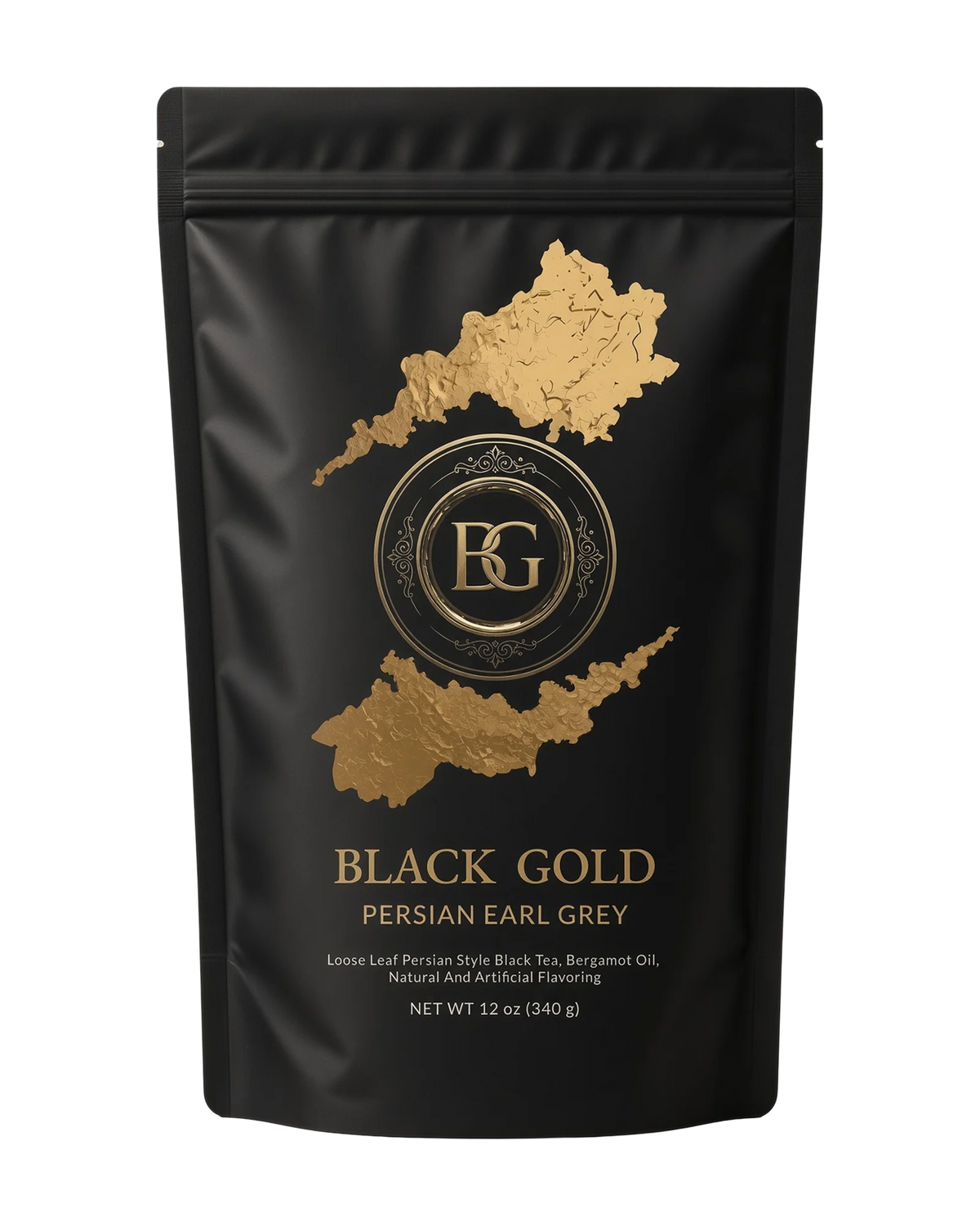 Black Gold Persian Earl Grey, 12 oz bag of loose leaf Persian tea