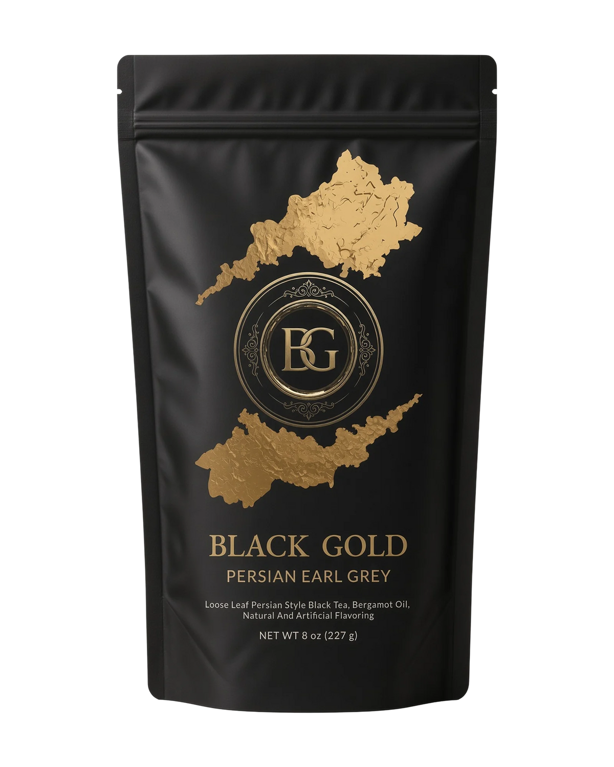 Black Gold Persian Earl Grey, 8 oz bag of loose leaf Persian tea